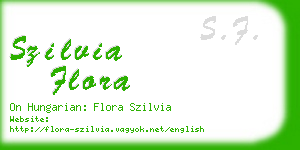 szilvia flora business card
